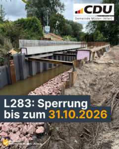 Vollsperrung der L283